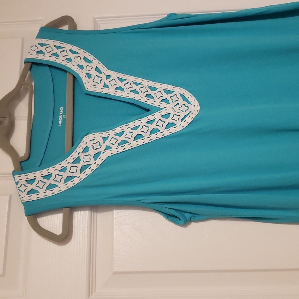 Lands' End Aqua Dress